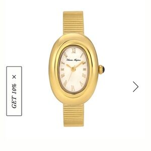 Heaven Mayhem Gold Oval Wristwatch NEW!